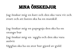 Mina önskedjur