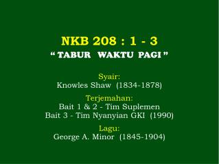 NKB 208 : 1 - 3