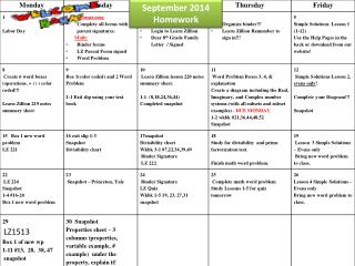 September 2014 Homework