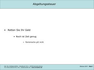 Abgeltungssteuer