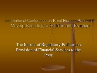 International Conference on Rural Finance Research: Moving Results into Policies and Practice