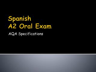 Spanish A2 Oral Exam