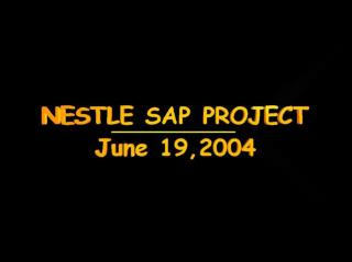 Nestlé USA's SAP project