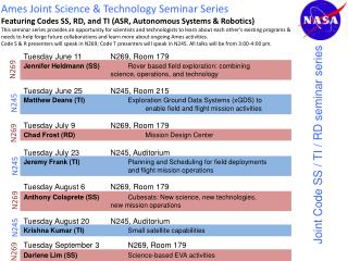 Ames Joint Science &amp; Technology Seminar Series