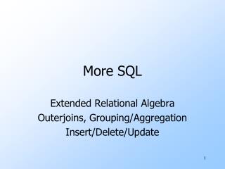 More SQL