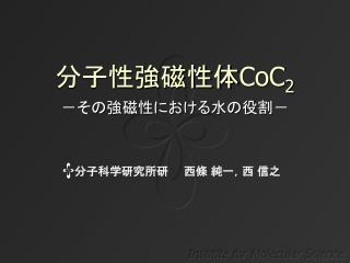 分子性強磁性体 CoC 2