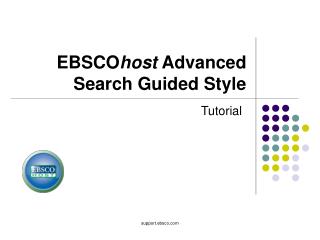 EBSCO host Advanced Search Guided Style