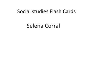 Social studies Flash Cards