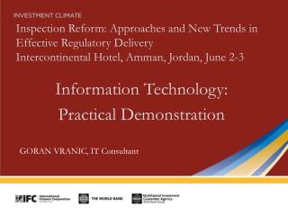 Information Technology: P ractical Demonstration