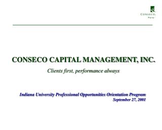 CONSECO CAPITAL MANAGEMENT, INC.