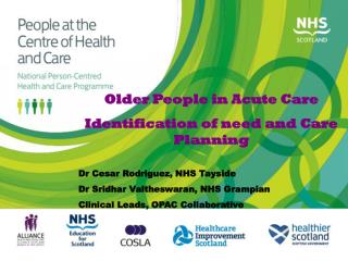 Older People in Acute Care Identification of need and Care Planning