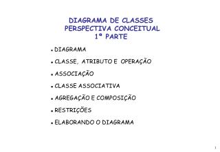 DIAGRAMA DE CLASSES PERSPECTIVA CONCEITUAL 1ª PARTE