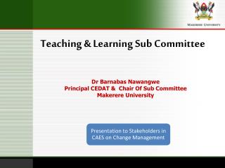 Teaching &amp; Learning Sub Committee