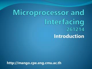 Microprocessor and Interfacing 261214