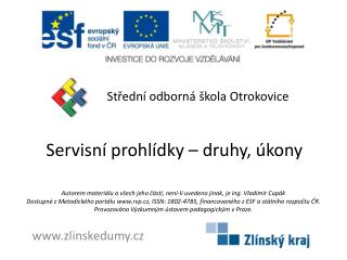 Servisní prohlídky – druhy, úkony