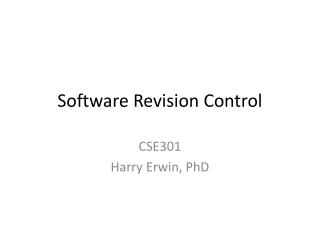 Software Revision Control