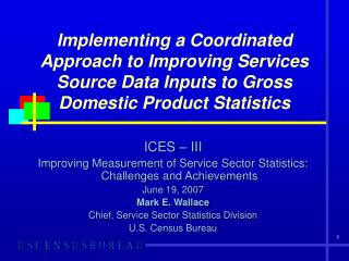 ICES – III Improving Measurement of Service Sector Statistics: Challenges and Achievements