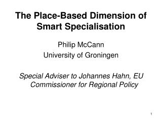 The Place-Based Dimension of Smart Specialisation