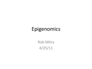 Epigenomics