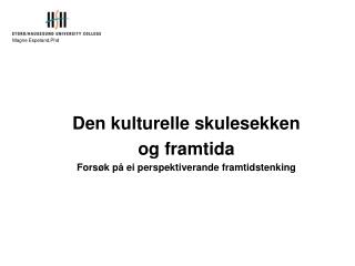 Den kulturelle skulesekken og framtida Fors ø k p å ei perspektiverande framtidstenking