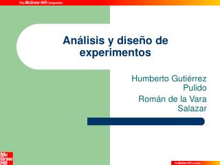 Análisis y diseño de experimentos