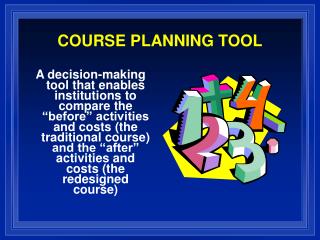COURSE PLANNING TOOL