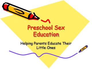 Preschool Sex Education