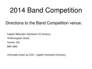 2014 Band Competition