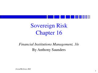 Sovereign Risk Chapter 16