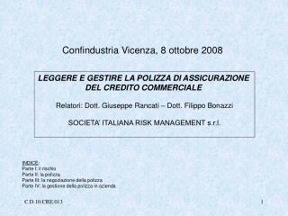 LEGGERE E GESTIRE LA POLIZZA DI ASSICURAZIONE DEL CREDITO COMMERCIALE