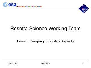 Rosetta Science Working Team