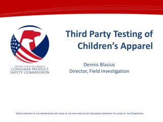 Third Party Testing of Children’s Apparel