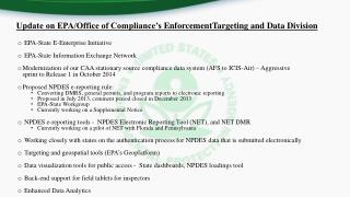 EPA-State E-Enterprise Initiative EPA-State Information Exchange Network