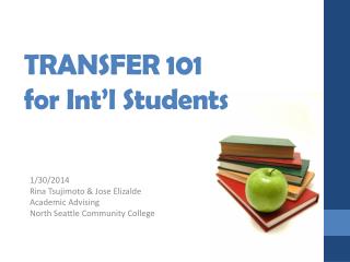 TRANSFER 101 for Int’l Students