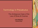 Technology in Precalculus