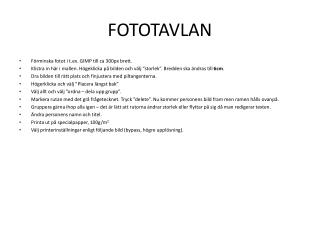 FOTOTAVLAN