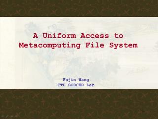 A Uniform Access to Metacomputing File System
