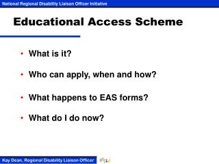 National Regional Disability Liaison Officer Initiative