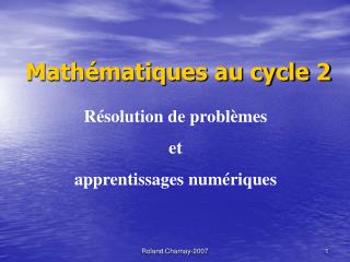 Mathématiques au cycle 2