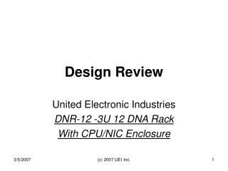 Design Review