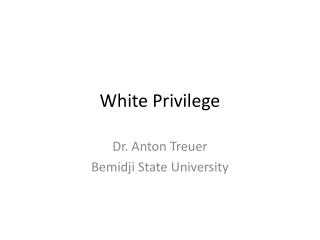 White Privilege