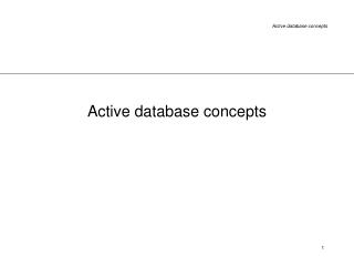 Active database concepts