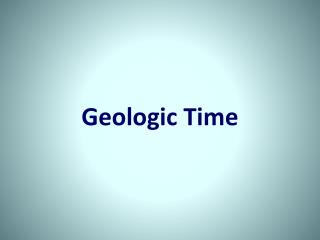 Geologic Time