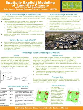 Why is land-use change of interest to EPA?