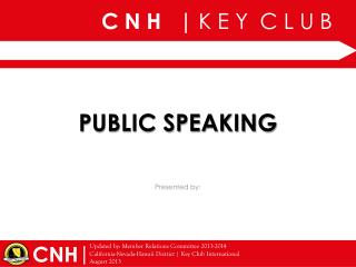 PUBLIC SPEAKING