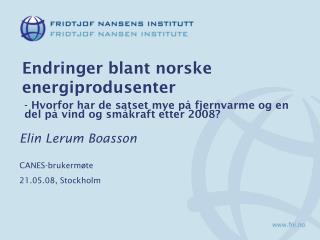 Endringer blant norske energiprodusenter