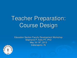 Teacher Preparation: Course Design