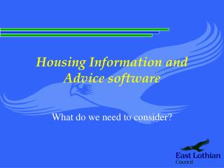 Housing Information and Advice software