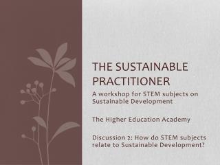 The Sustainable practitioner