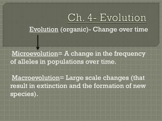 Ch. 4- Evolution